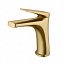 Grifo lavabo monomando Delos oro cepillado de Imex